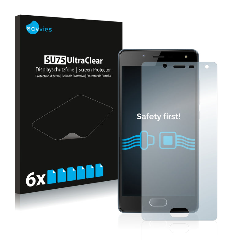 6x Savvies SU75 Screen Protector for Wiko U Feel Lite