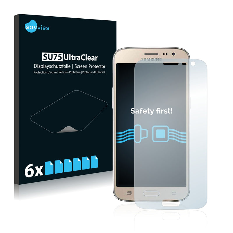 6x Savvies SU75 Screen Protector for Samsung Galaxy J2 2016