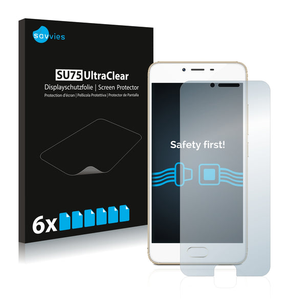 6x Savvies SU75 Screen Protector for Meizu M3X