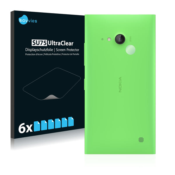 6x Savvies SU75 Screen Protector for Nokia Lumia 730 Dual Sim (Camera)