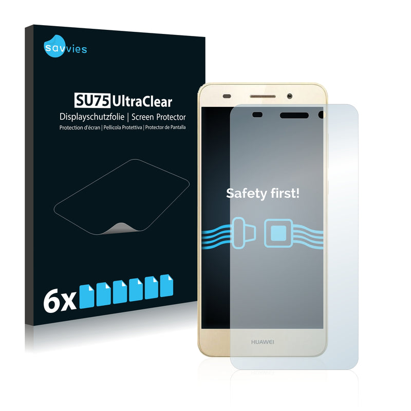 6x Savvies SU75 Screen Protector for Huawei Y6 II