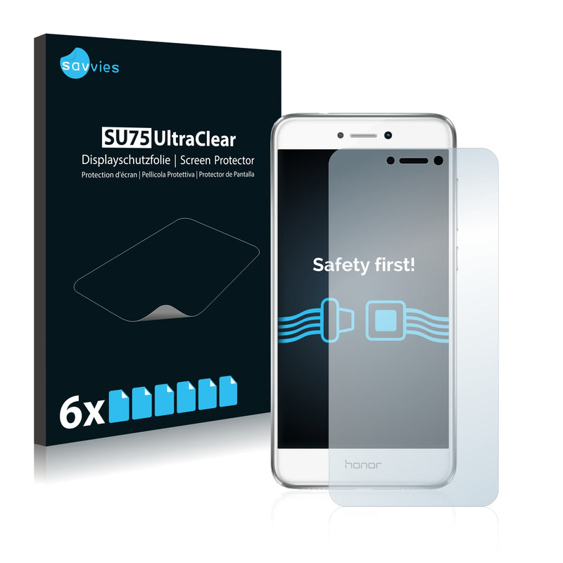 6x Savvies SU75 Screen Protector for Honor 8 Lite