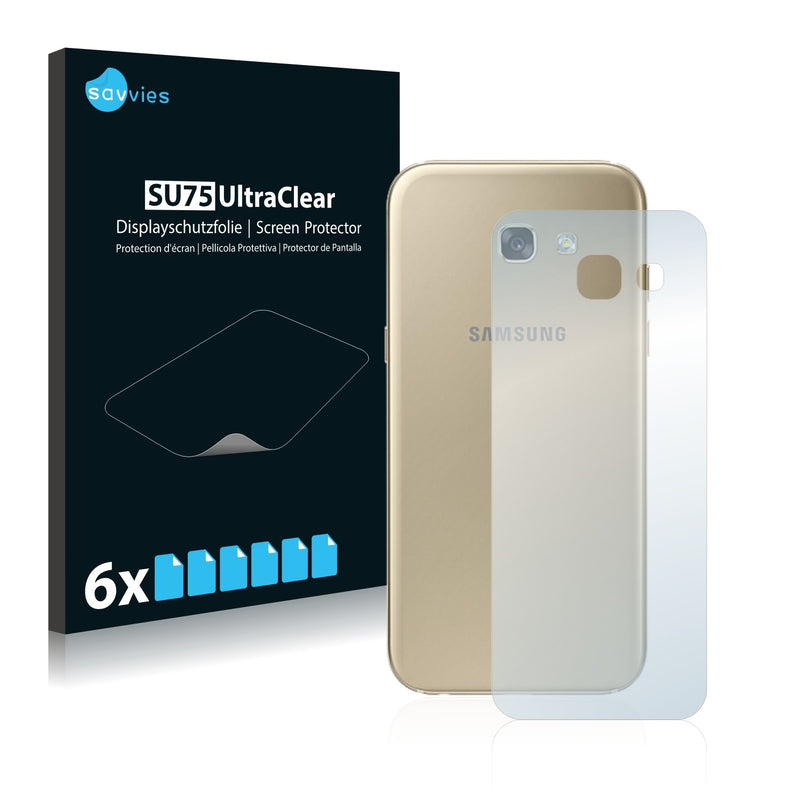 6x Savvies SU75 Screen Protector for Samsung Galaxy A5 2017 (Back)