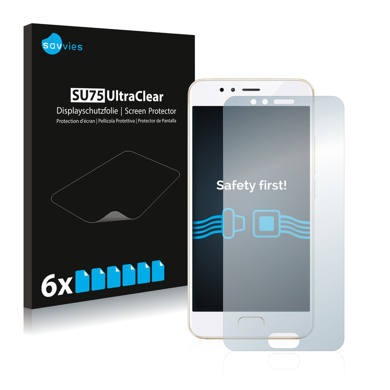 6x Savvies SU75 Screen Protector for Meizu M5s