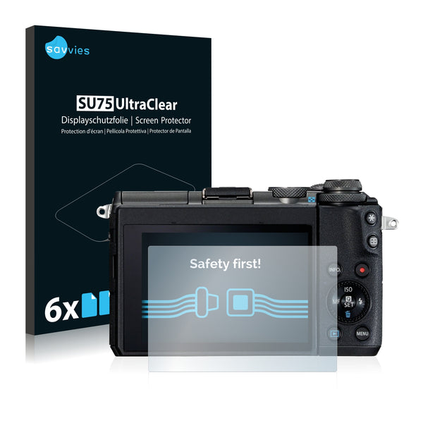 6x Savvies SU75 Screen Protector for Canon EOS M6