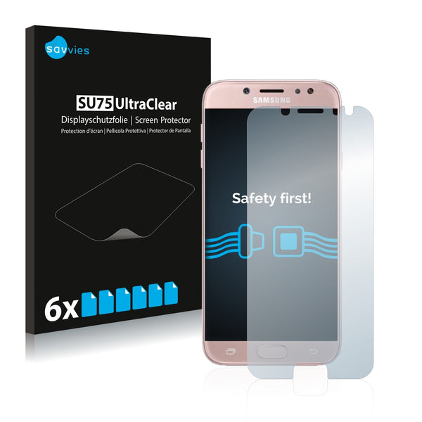 6x Savvies SU75 Screen Protector for Samsung Galaxy J7 2017