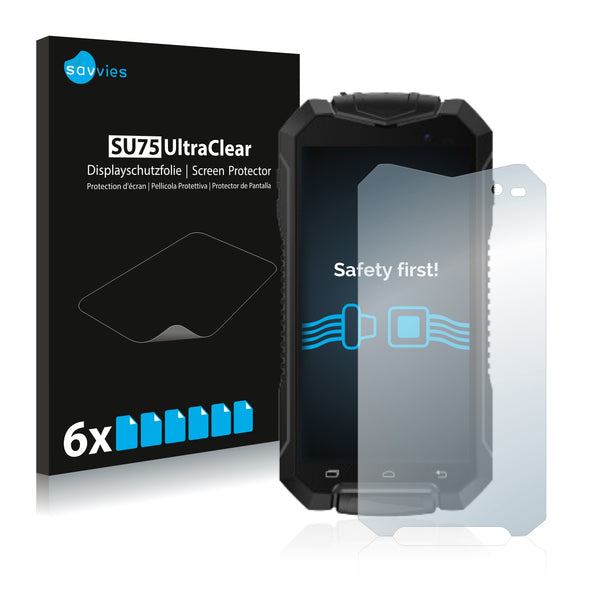 6x Savvies SU75 Screen Protector for Geotel A1