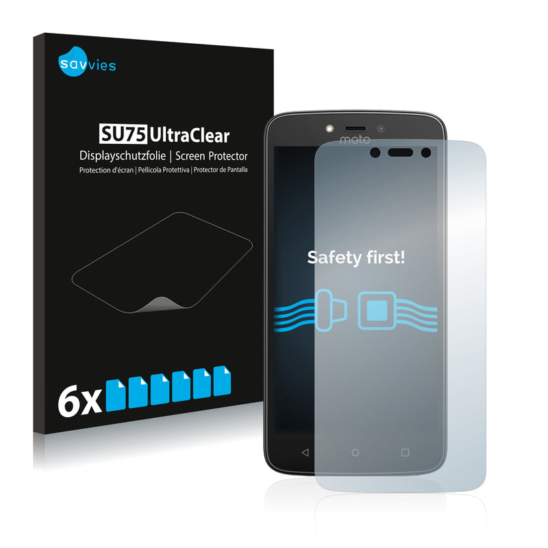 6x Savvies SU75 Screen Protector for Motorola Moto C Plus