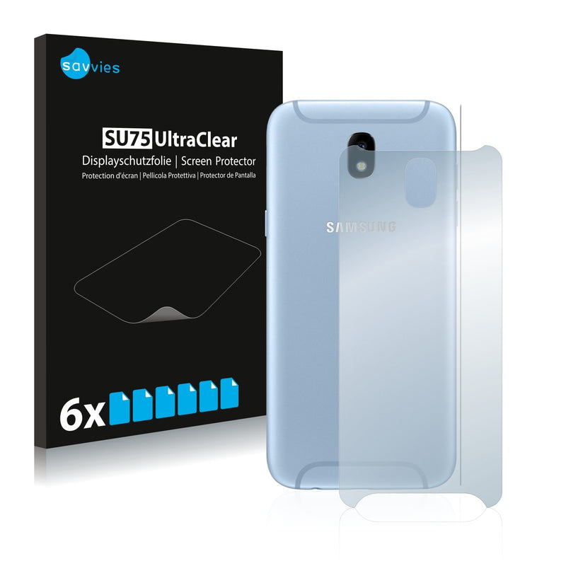 6x Savvies SU75 Screen Protector for Samsung Galaxy J5 2017 (Back)