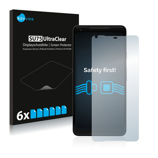 6x Savvies SU75 Screen Protector for Google Pixel 2 XL