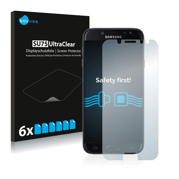6x Savvies SU75 Screen Protector for Samsung Galaxy J7 Pro