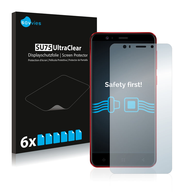 6x Savvies SU75 Screen Protector for Elephone P8 Mini