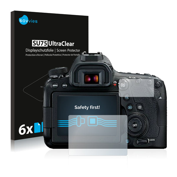 6x Savvies SU75 Screen Protector for Canon EOS 6D Mark II