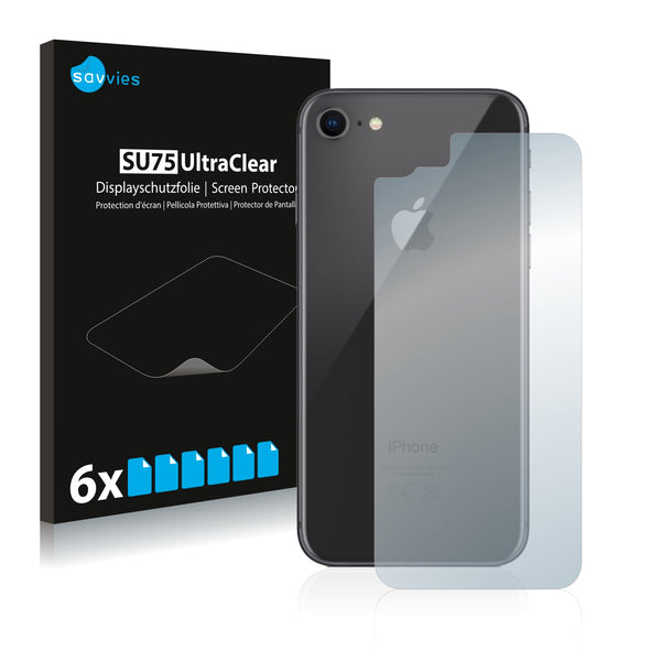 6x Savvies SU75 Screen Protector for Apple iPhone 8 (Back)