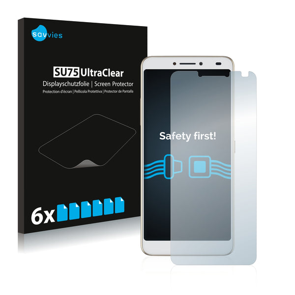 6x Savvies SU75 Screen Protector for Alcatel 3V