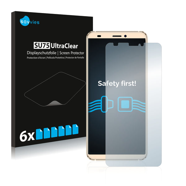 6x Savvies SU75 Screen Protector for Blackview S6