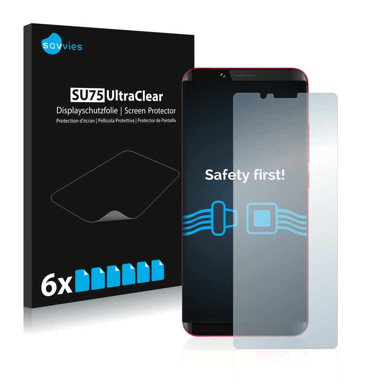 6x Savvies SU75 Screen Protector for Umidigi S2 Lite