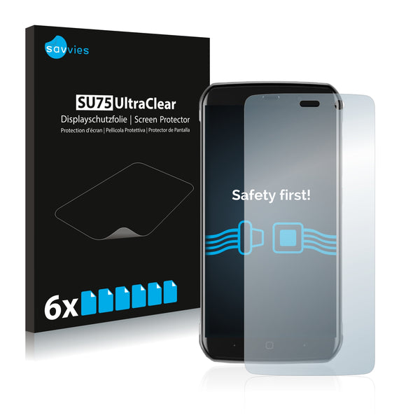 6x Savvies SU75 Screen Protector for Vernee Active