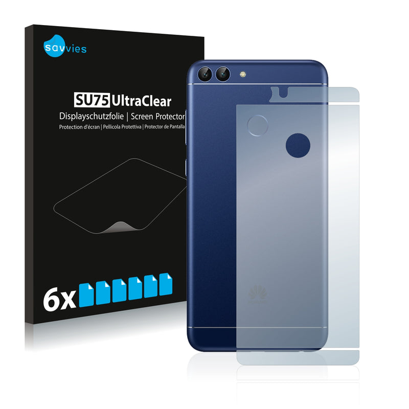 6x Savvies SU75 Screen Protector for Huawei P smart 2018 (Back, 2018)