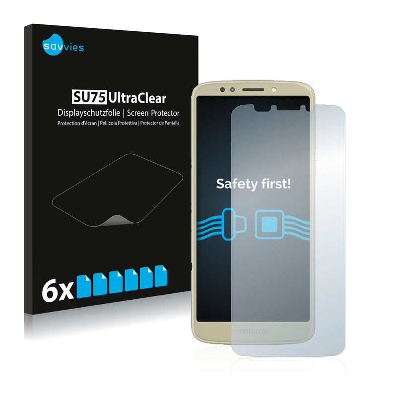 6x Savvies SU75 Screen Protector for Motorola Moto E5