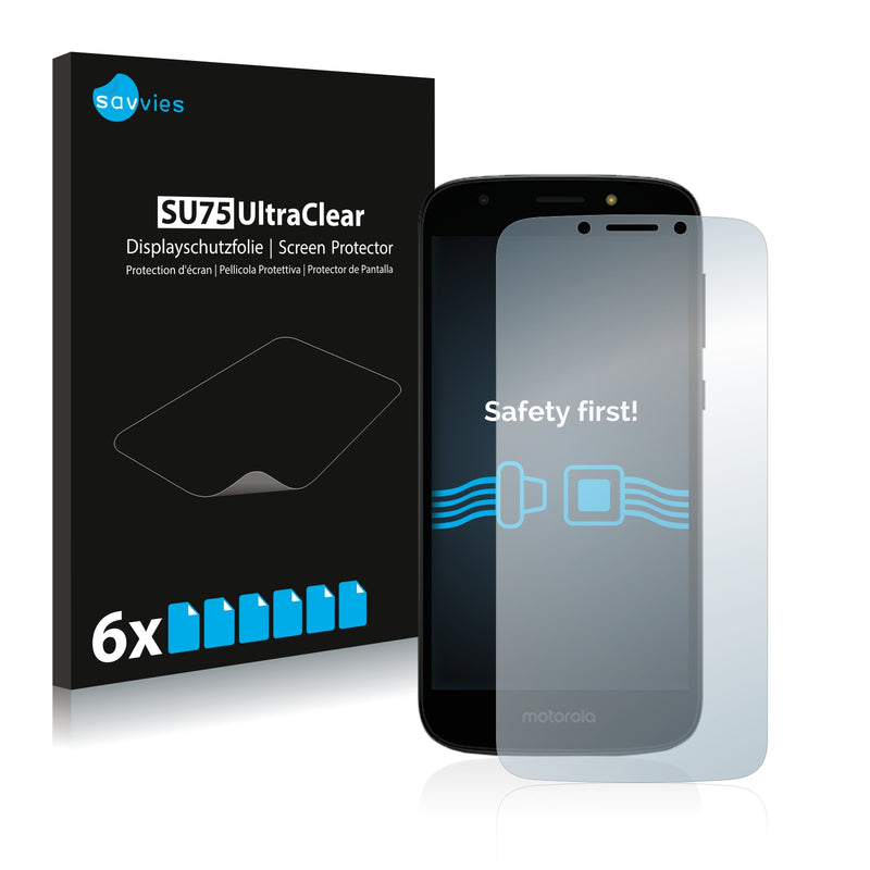 6x Savvies SU75 Screen Protector for Motorola Moto E5 Play