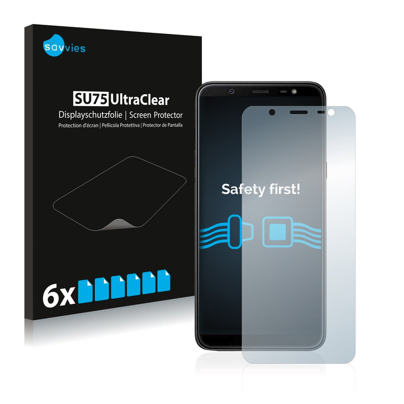 6x Savvies SU75 Screen Protector for Samsung Galaxy J8 2018