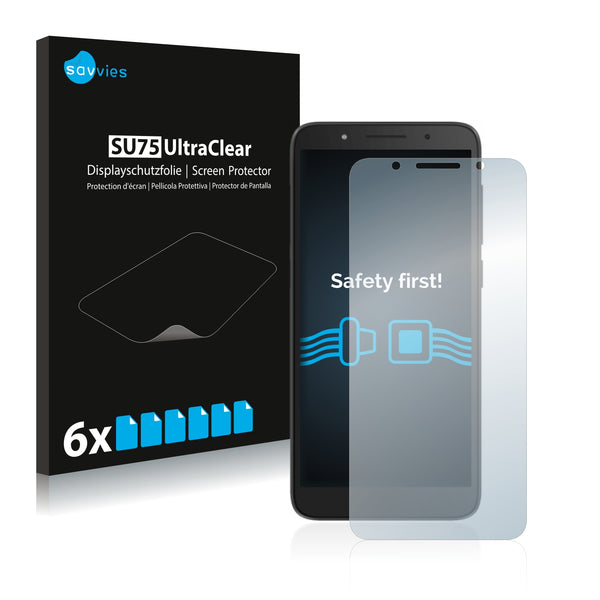 6x Savvies SU75 Screen Protector for Alcatel 1C 2018