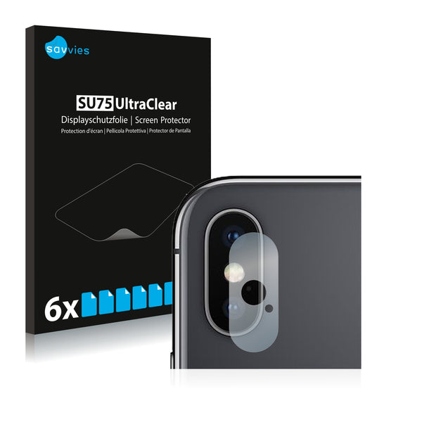 6x Savvies SU75 Screen Protector for Apple iPhone Xs (Camera)