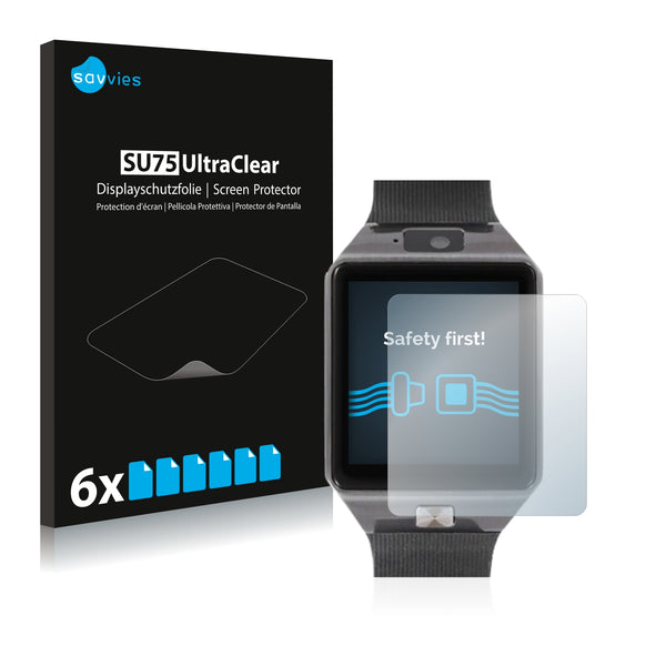 6x Savvies SU75 Screen Protector for Xlyne X-Watch X30W