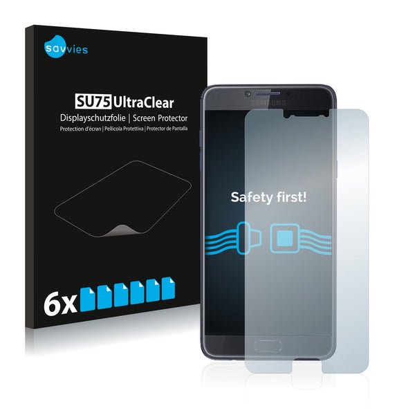 6x Savvies SU75 Screen Protector for Samsung Galaxy C7 Pro