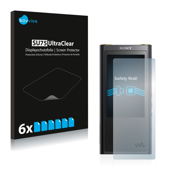 6x Savvies SU75 Screen Protector for Sony Walkman ZX300