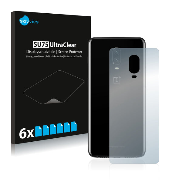6x Savvies SU75 Screen Protector for OnePlus 6T (Back)