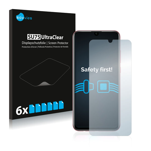 6x Savvies SU75 Screen Protector for Honor 10 Lite