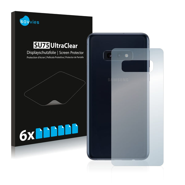 6x Savvies SU75 Screen Protector for Samsung Galaxy S10e (Back)