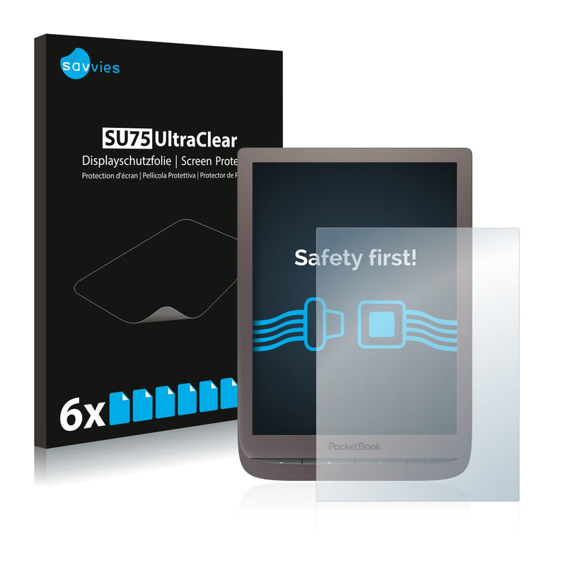 6x Savvies SU75 Screen Protector for PocketBook InkPad 3