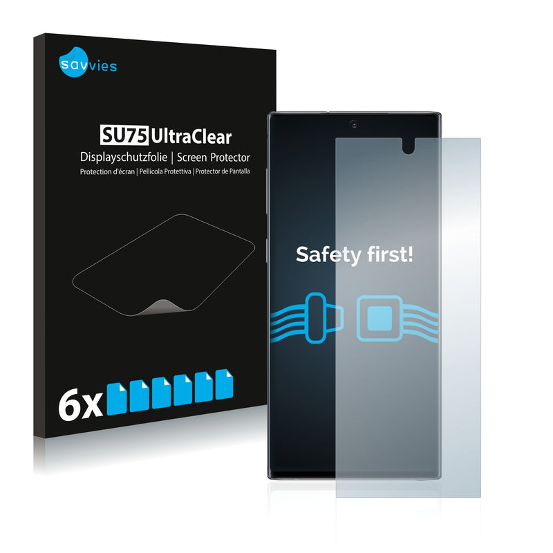 6x Savvies SU75 Screen Protector for Samsung Galaxy Note 10