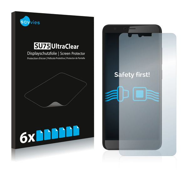 6x Savvies SU75 Screen Protector for Gigaset GS100