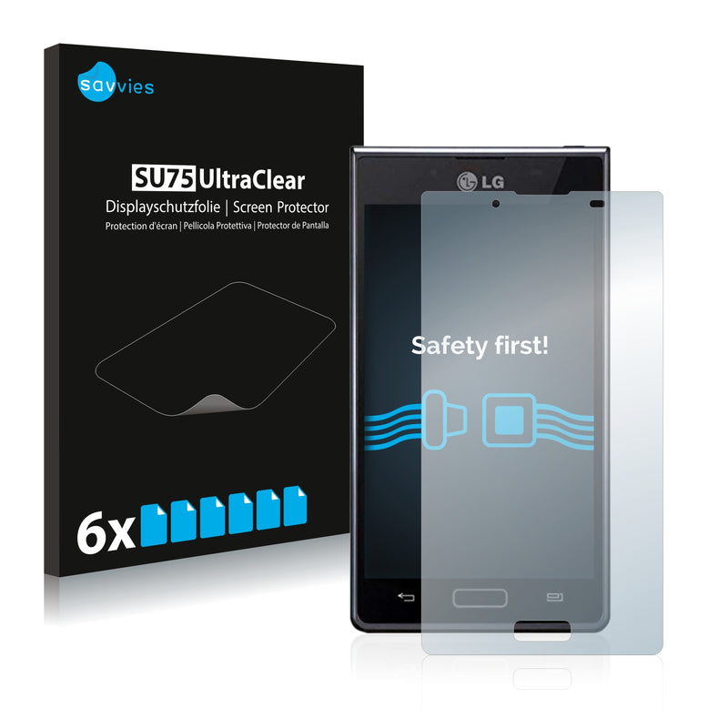 6x Savvies SU75 Screen Protector for LG Electronics P705 Optimus L7