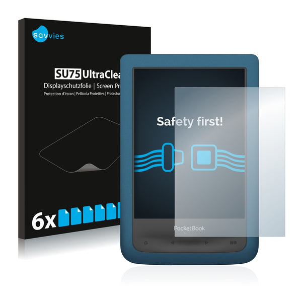 6x Savvies SU75 Screen Protector for Pocketbook Auqa 2