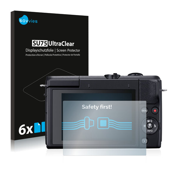 6x Savvies SU75 Screen Protector for Canon EOS M200