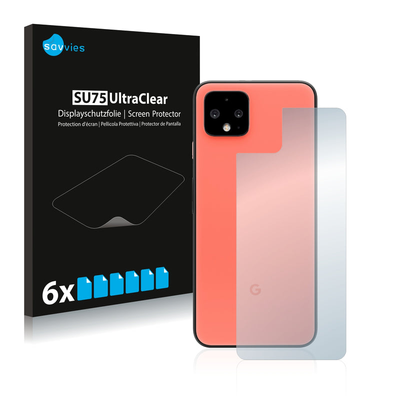 6x Savvies SU75 Screen Protector for Google Pixel 4 XL (Back)