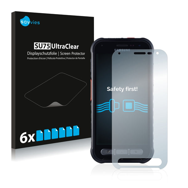 6x Savvies SU75 Screen Protector for Samsung Galaxy Xcover FieldPro