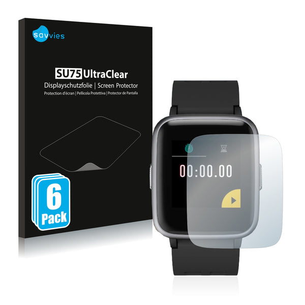 6x Savvies SU75 Screen Protector for Letsfit Fitness Tracker 1.3