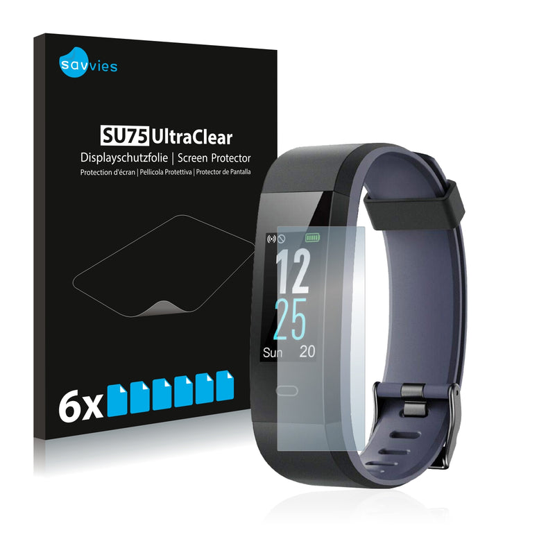 6x Savvies SU75 Screen Protector for Vigorun Fitness Tracker ID115C