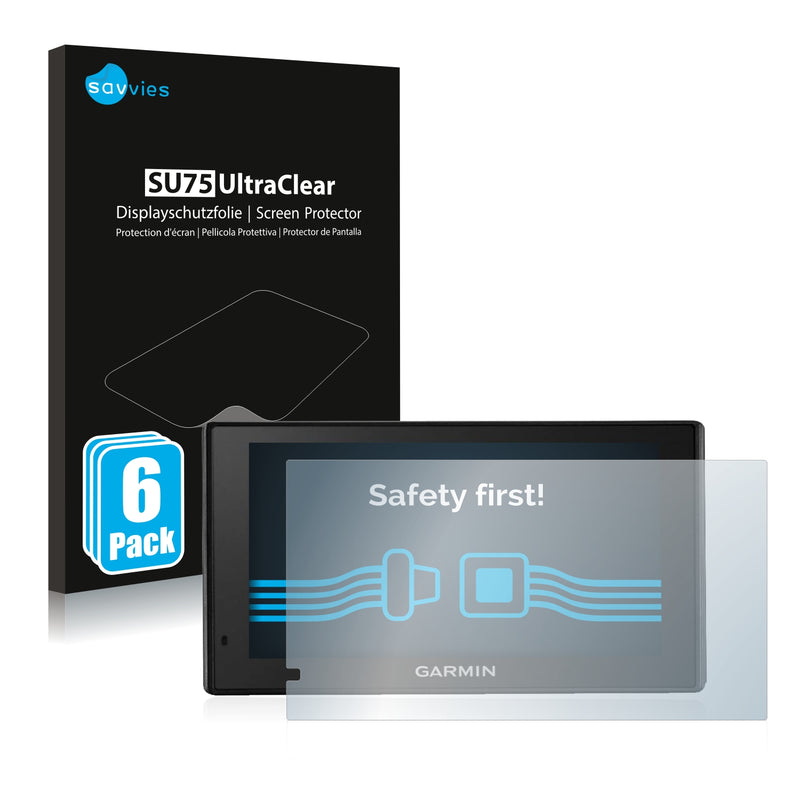 6x Savvies SU75 Screen Protector for Garmin Drive Smart 51