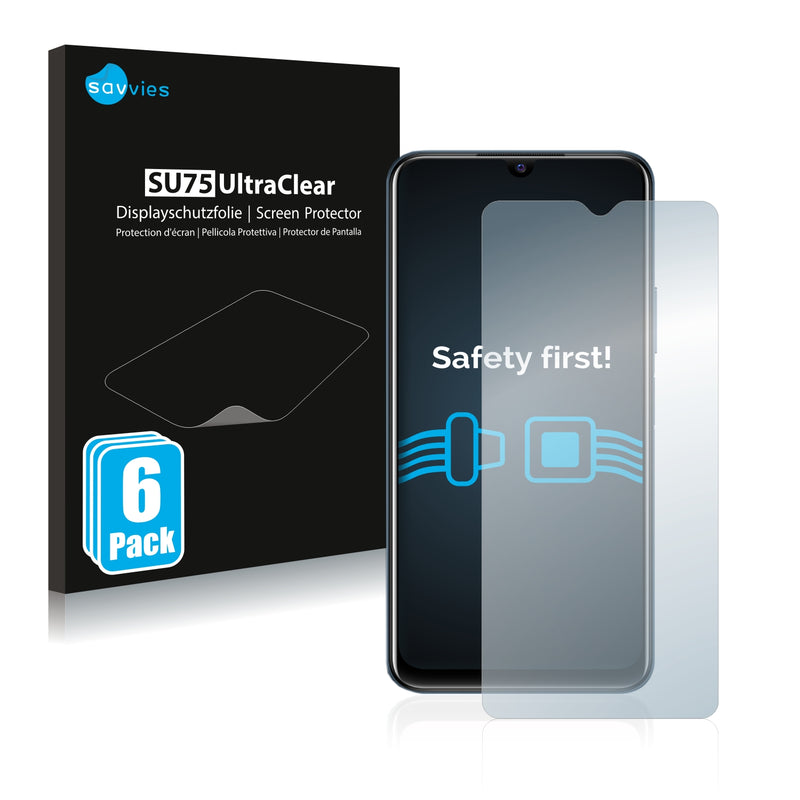 6x Savvies SU75 Screen Protector for Vivo Y21a