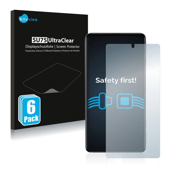 6x Savvies SU75 Screen Protector for Xiaomi Redmi K50 Gaming