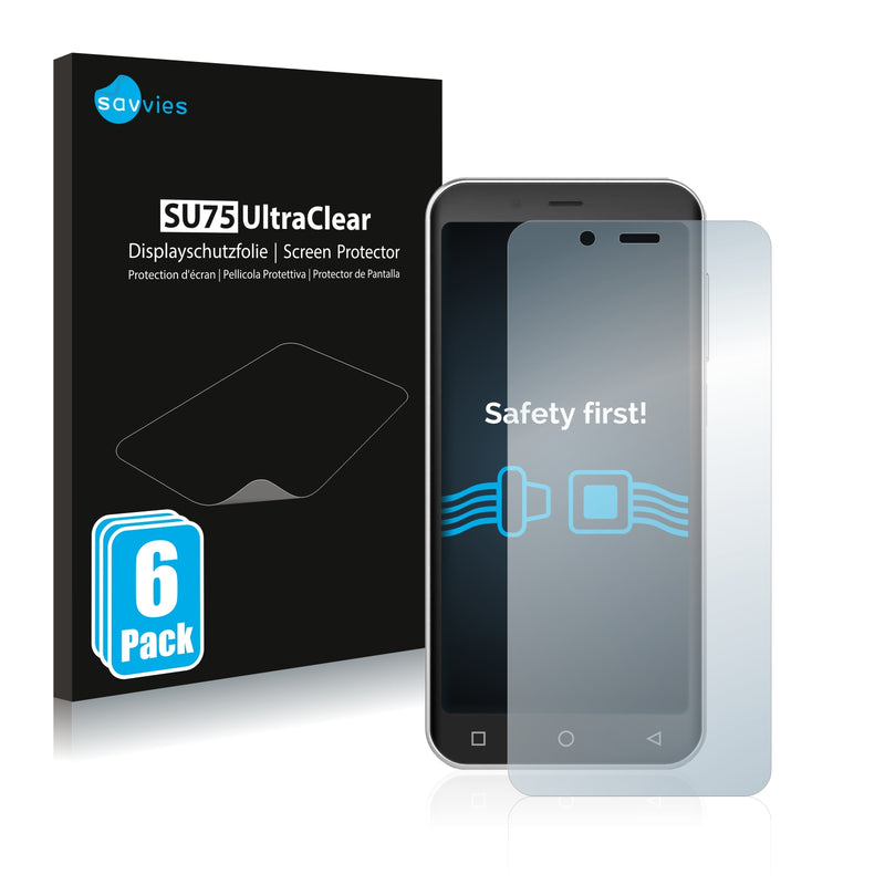 6x Film Screen Protector for Peaq PSP400