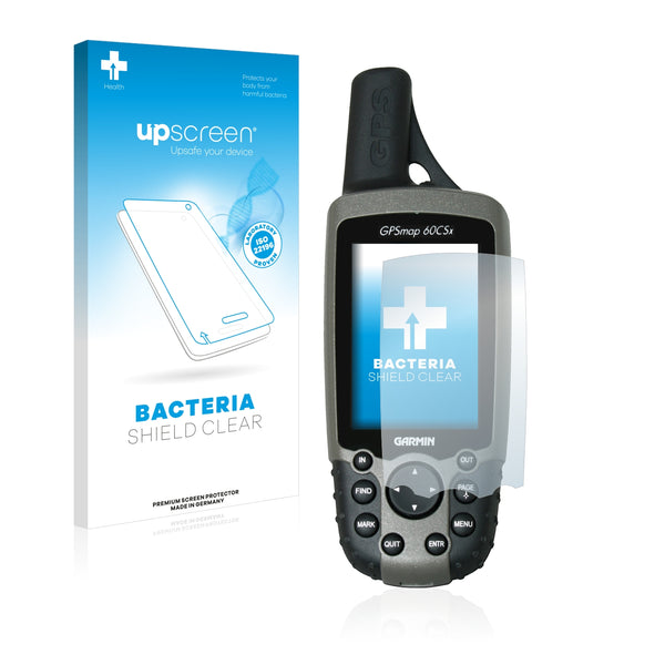 upscreen Bacteria Shield Clear Premium Antibacterial Screen Protector for Garmin GPSMAP 60CSx