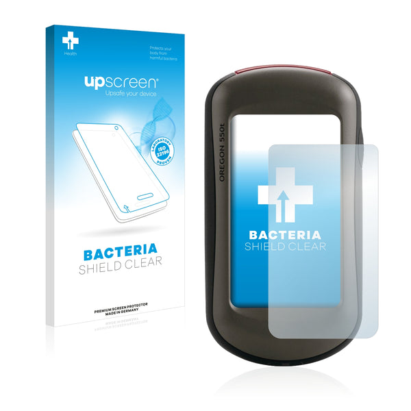 upscreen Bacteria Shield Clear Premium Antibacterial Screen Protector for Garmin Oregon 550t